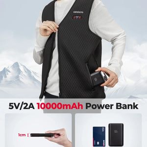 Gilet chauffant femme noir avec batterie externe - vue 5
