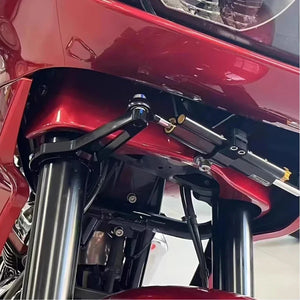 Support de Fixation Amortisseur de Direction (Steering Damper) Aluminium - Harley-Davidson Road Glide 2015 et plus récent – photo 3/8