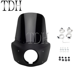 Carénage phare noir avec pare-brise pour Harley-Davidson Dyna Wide Glide - vue 11