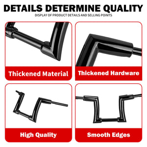 Guidon Ape Hanger 10 pouces noir pour Harley-Davidson - vue 5