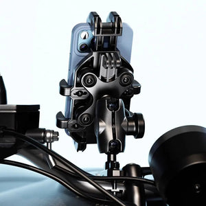 Support téléphone moto anti-vibration – fixation guidon ou rétroviseur pour navigation GPS - vue 3