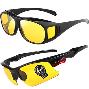 Lunettes de moto anti-éblouissement verres jaunes - vue - vue 2