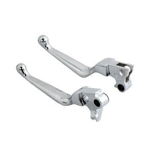 Leviers de frein et d'embrayage chromés pour Harley Sportster, Dyna, Softail et Touring - vue 4