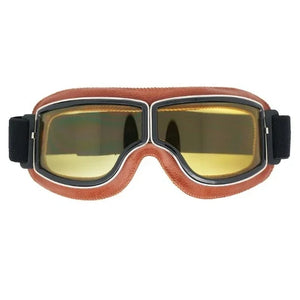 Lunettes Moto Steampunk Style Pilote Vintage Anti-Éblouissement - vue 7
