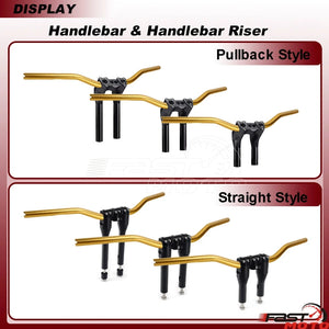 Risers de guidon T-Bar noirs pour moto Harley-Davidson Dyna - vue 5
