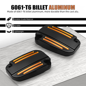 Caches de Maîtres-Cylindres Frein/Embrayage Aluminium - Harley-Davidson Street Glide, Road King, Road Glide 2018-2020 – photo 6/15