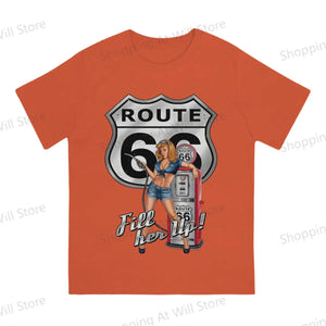 T-shirt Route 66 100% Coton Col Rond Manches Courtes Homme/Femme - vue 8