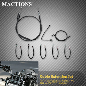 Kit d'extension de câbles guidon (accélérateur, embrayage, frein) - Harley Sportster S Nightster 975 2022 et + – photo 1/8