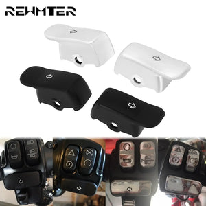 Cache d'extension de bouton de clignotant noir pour Harley-Davidson - vue 1