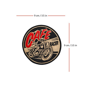 Écusson brodé Café Racer moto avec fixation velcro - vue 2