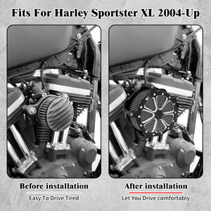 Filtre à Air CNC Aluminium (Turbine Air Cleaner) - Harley-Davidson Sportster, Dyna, Softail & Touring – photo 2/10