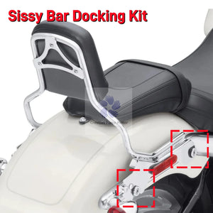 Kit de fixation en aluminium monté sur le sissy bar d'une Harley-Davidson Softail - vue 4