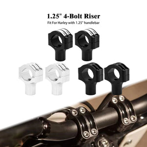 Kit de rehausseurs de guidon chromé pour Harley-Davidson - vue 1