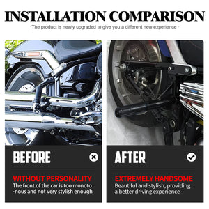 Barre de protection arrière noire pour moto Harley-Davidson Softail - vue 3