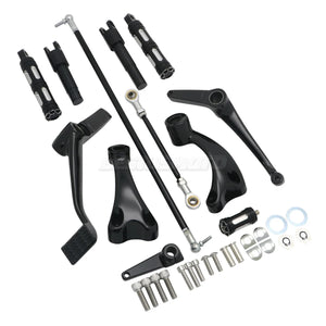 Kit complet commandes avancées CNC, repose-pieds, leviers et biellettes pour Harley-Davidson Sportster XL 883, 1200, 48 2004-2024 – photo 4/20