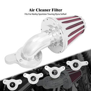 Filtre à air CNC chromé pour Harley-Davidson - vue 1