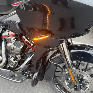 Clignotants latéraux LED à défilement, double intensité, noir - Harley-Davidson Road Glide 2015-2023 – photo 3/6
