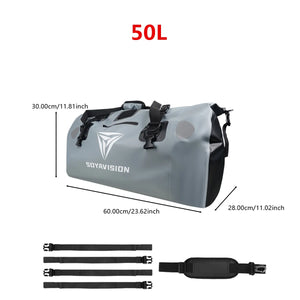 Sac de selle arrière noir étanche pour moto - vue 19
