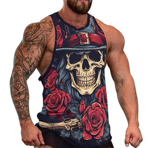 Débardeur crâne 3D oversize homme - vue 5