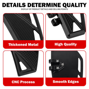 Plancher et repose-pieds en aluminium noir pour moto Harley-Davidson - vue 4