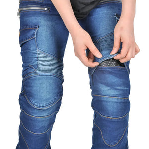 Pantalon moto femme double zip, protections genoux et hanches - vue 6