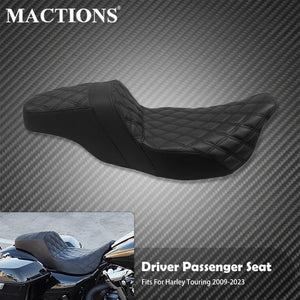 Selle deux places pilote/passager en similicuir - Harley Touring Road Glide, FLHT, FLHR, FLHX 2009-2025 – photo 1/6