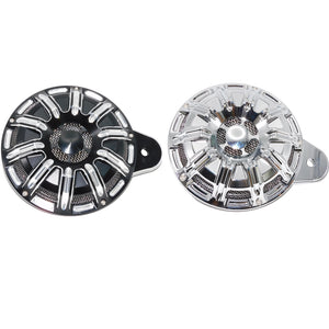 Cache de klaxon CNC noir et chrome pour Harley-Davidson Big Twin, Electra Glide et Sportster XL883 - vue 4