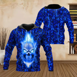 Sweat à capuche crâne 3D homme - vue 4