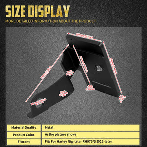 Support de Plaque d'Immatriculation Latéral Renforcé - Harley-Davidson Nightster RH975/S 2022 et plus récent – photo 6/7