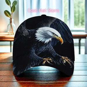 Casquette baseball noire avec aigle brodé - vue 4