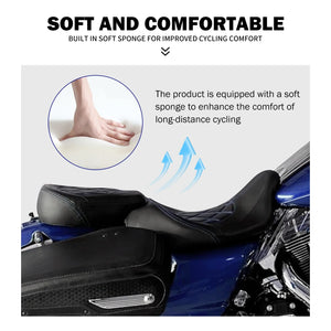 Selle biplace conducteur/passager pour Harley-Davidson Touring 2009-2024 – photo 3/11