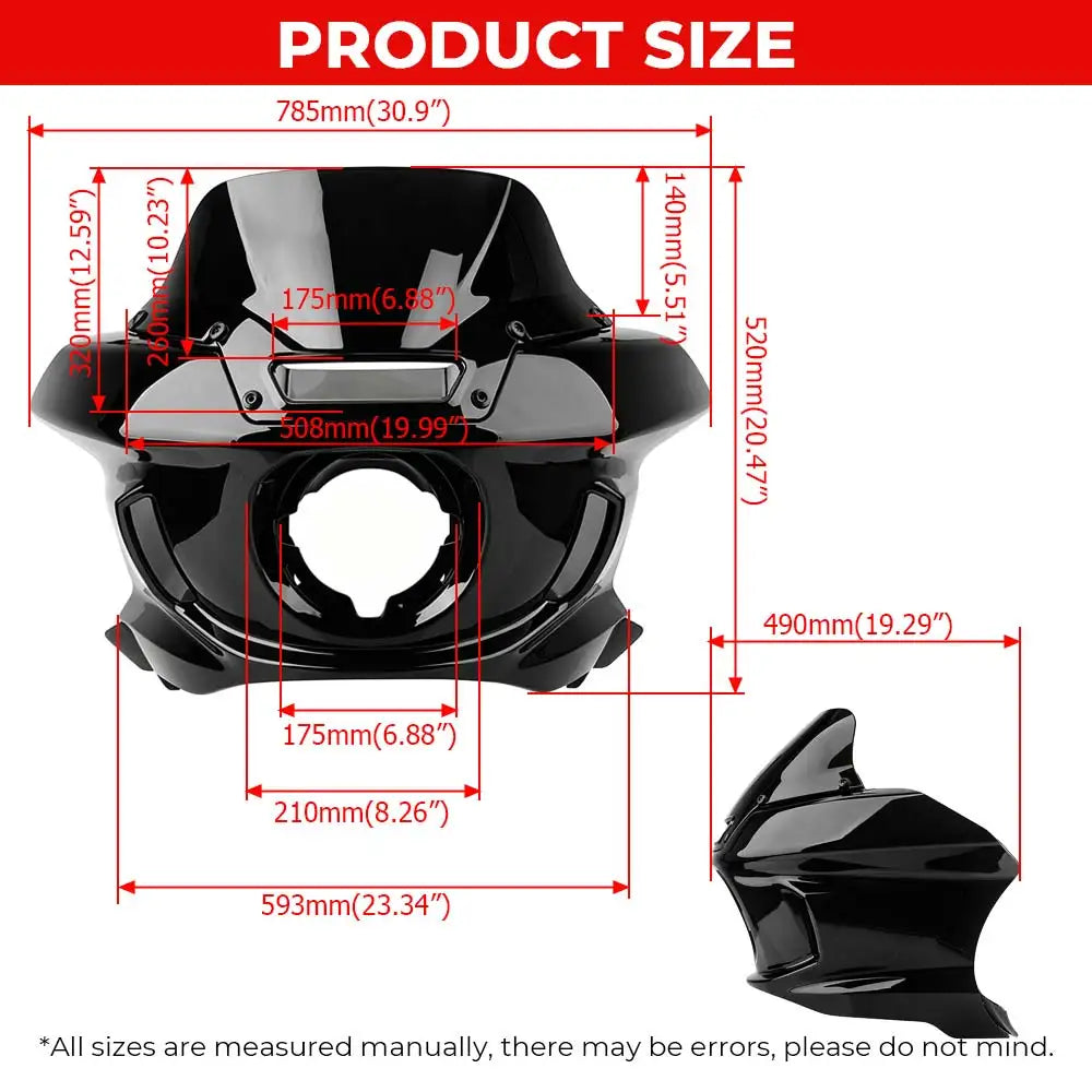 Carénage noir brillant avec pare-brise pour Harley-Davidson Low Rider ST - vue 2