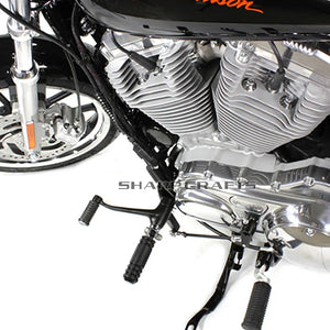 Commandes avancées talon-pointe avec pontet de sélecteur pour Harley-Davidson Sportster XL883, XL1200 & Forty-Eight (2004-2022) – photo 2/7