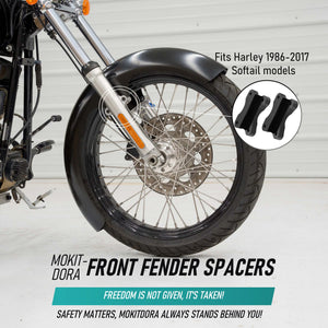 Kit de cales de rehausse du garde-boue avant pour Harley-Davidson Softail 21 pouces, Fat Boy, Deluxe, Heritage, Slim 1986-2017 – photo 2/7