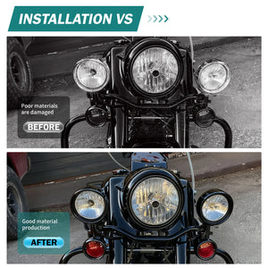 Anneaux de Finition Type Visière pour Clignotants Plats (2 pièces) - Harley-Davidson Touring, Softail FL, Road King – photo 5/8