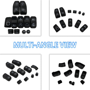 Capuchons de boutons de commodo noirs pour Harley Touring - Trike - vue 1