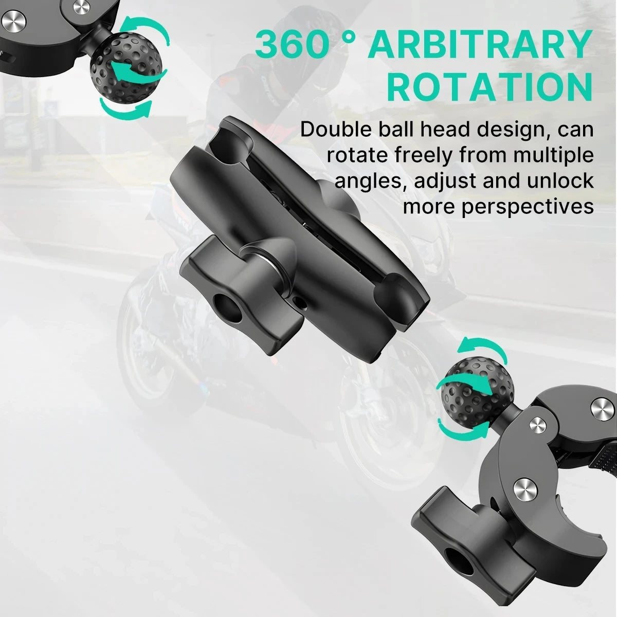 Kit de fixation guidon avec perche pour caméra 360° - vue 2