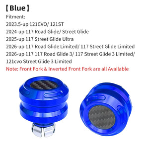 Cache d'Écrou d'Essieu Avant pour Harley 121 CVO/ST, 117 Touring (Fourche Inversée) – photo 10/14