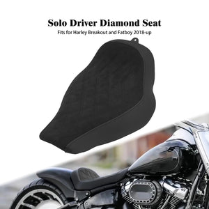 Selle solo pilote profil bas surpiqûres diamant pour Harley-Davidson Softail - vue 9