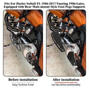 Plancher et repose-pieds en aluminium noir pour moto Harley-Davidson - vue 2