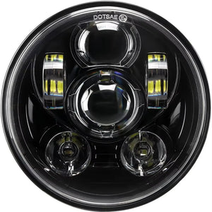 Phare LED 5,75 pouces noir pour Harley Dyna Sportster Softail - vue 4