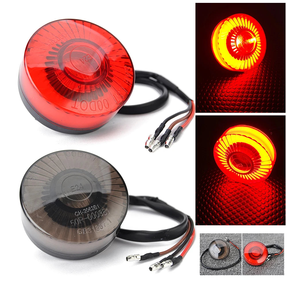 Feu arrière LED rond pour Harley bobber - vue 2
