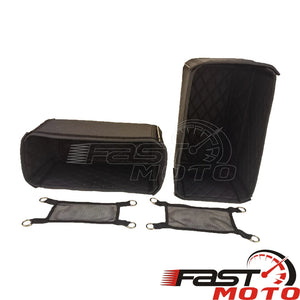 Doublure intérieure en cuir marron pour top case de moto - vue 8