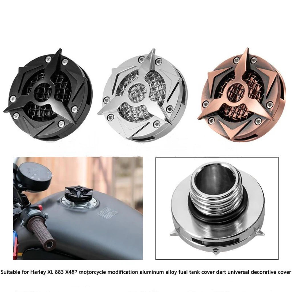 Bouchon de réservoir décoratif ventilé en aluminium pour Harley Touring, Road King, Softail, Dyna, Sportster XL 1200/883