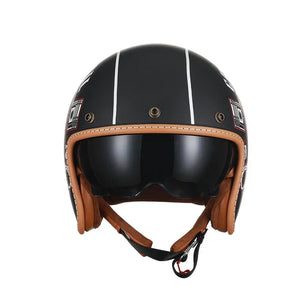 Casque moto jet rétro CYRIL B206 avec visière - vue 3