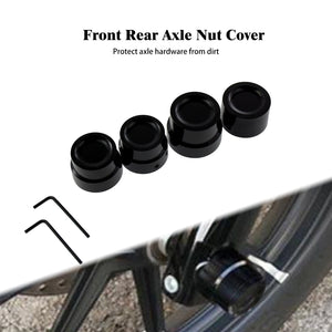 Caches d'écrou d'essieu en aluminium noir pour Harley-Davidson - vue 1