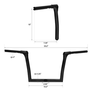 Guidon ape hanger 10 pouces pour Harley Road Glide 2015-2023 - vue 2
