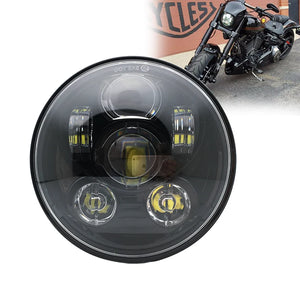 Phare LED noir 5,75 pouces avec feu de jour 40W pour Harley Sportster 883 et XL883 - vue 5
