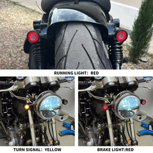 Clignotant LED arrière bullet filetage 10mm, feu stop et position, montage universel - vue 3
