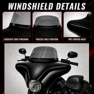 Carénage batwing avec pare-brise fumé pour Harley-Davidson Fat Boy - vue 6